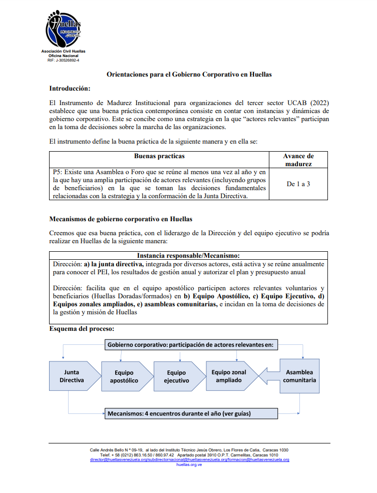 Gobierno Corporativo en Huellas